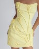     Платье с вышитыми цветами лимонное