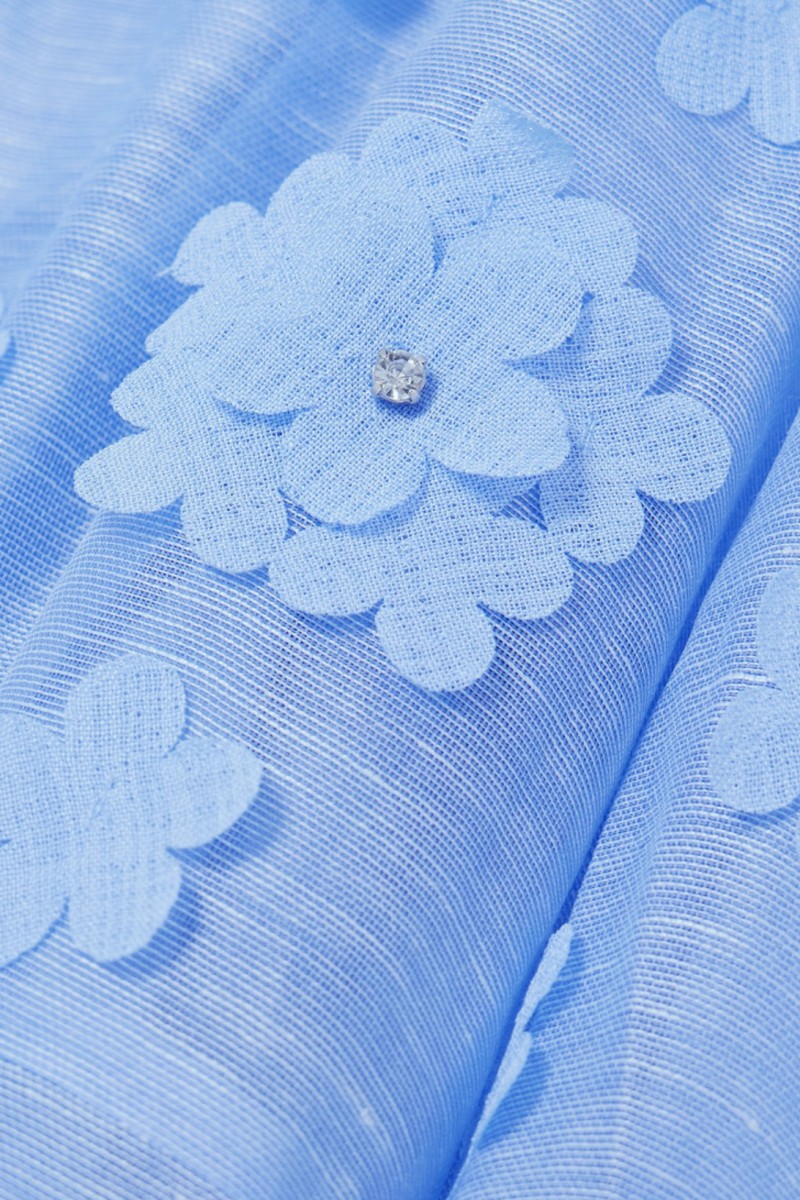  Платье Daisy с кристаллами голубое