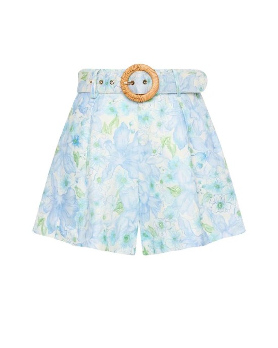   Костюм с цветами голубой