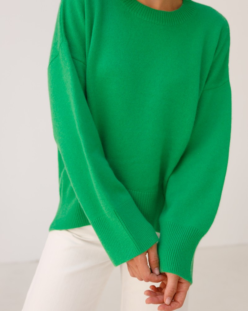 Кашемировый свитер зеленый