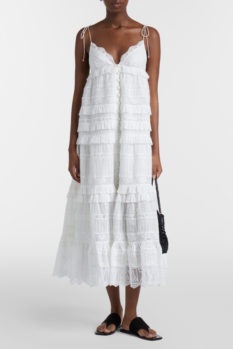     Платье Vella из кружева белое