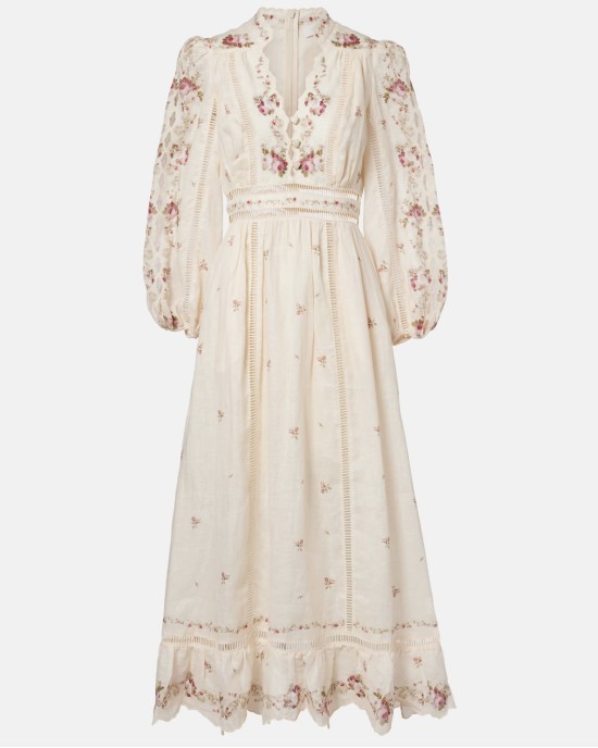          Платье с кружевом миди