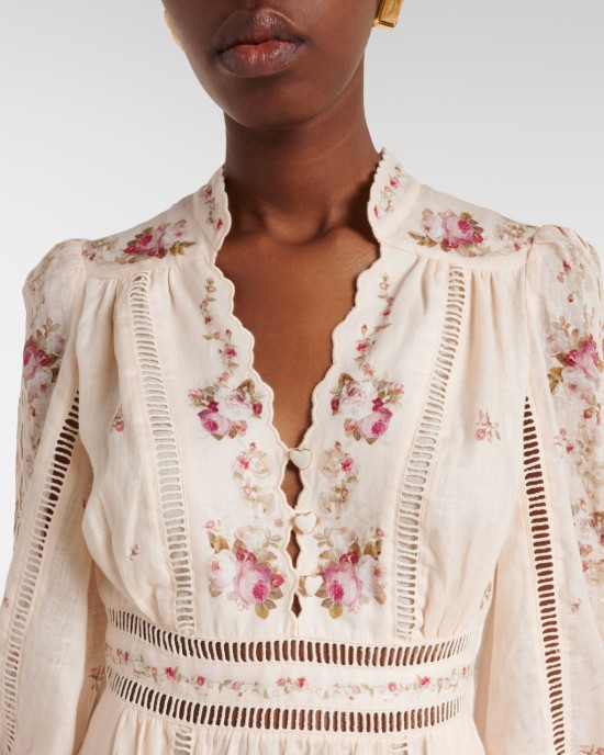          Платье с кружевом миди