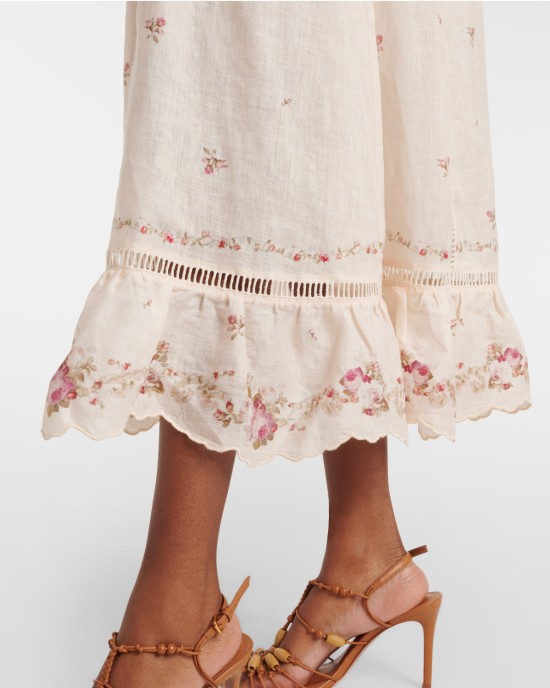          Платье с кружевом миди