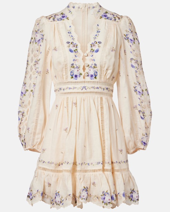          Платье с кружевом мини