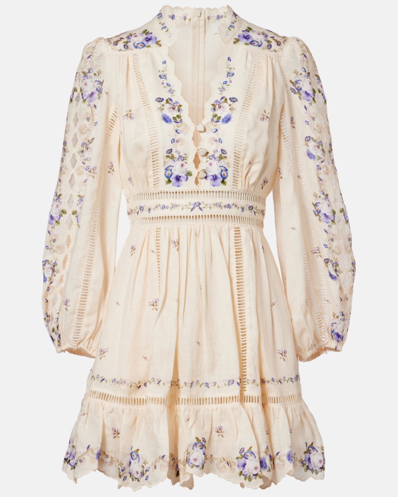          Платье с кружевом мини