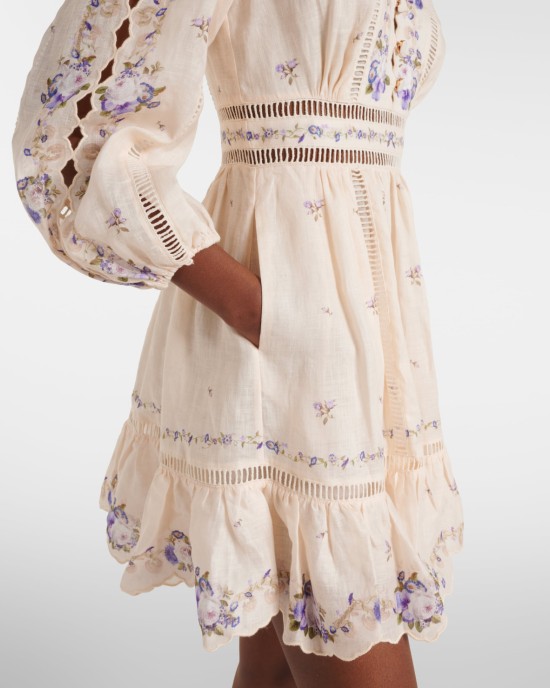          Платье с кружевом мини