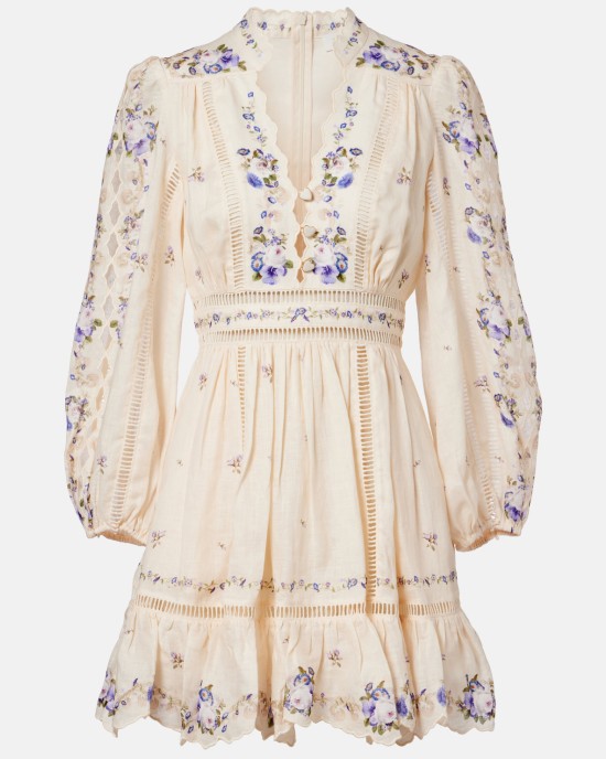          Платье с кружевом мини