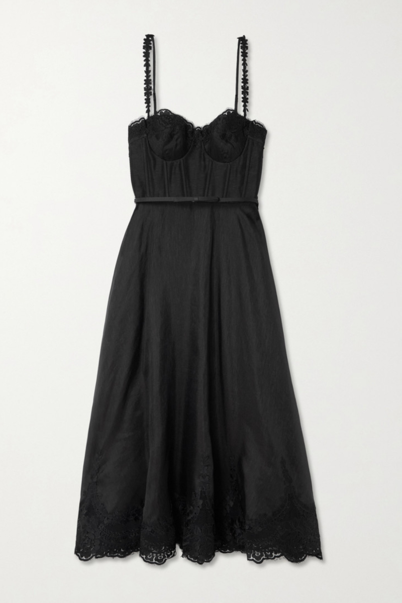         Платье Eden с кружевом черное