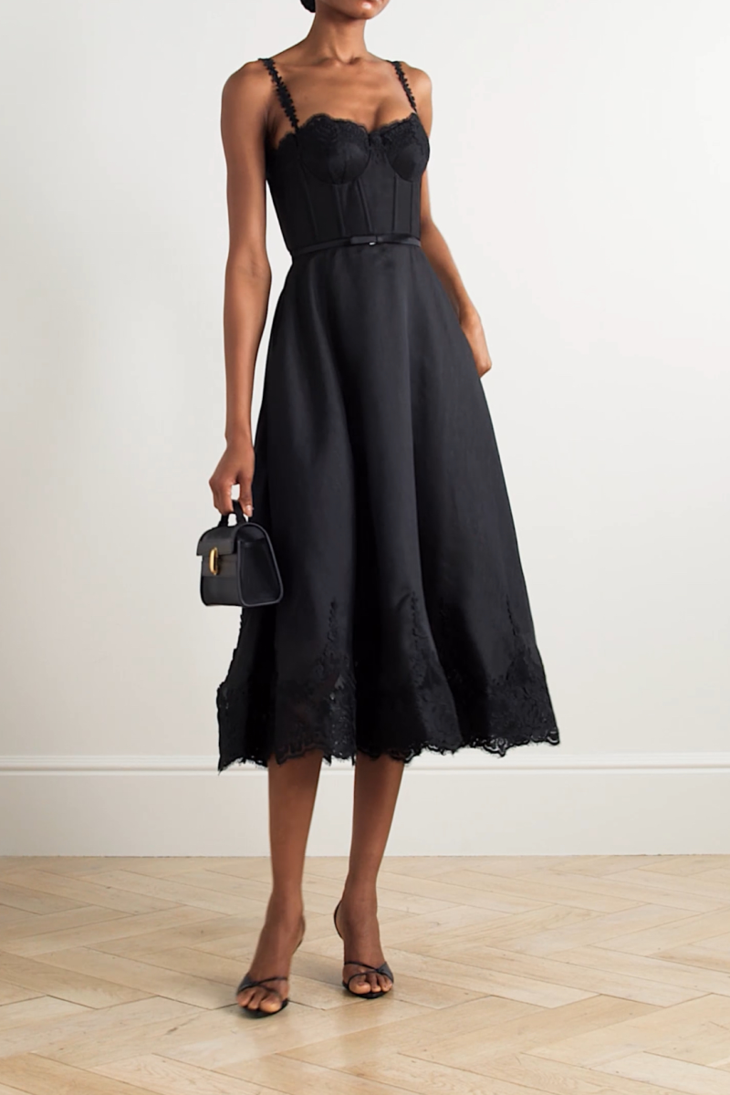         Платье Eden с кружевом черное