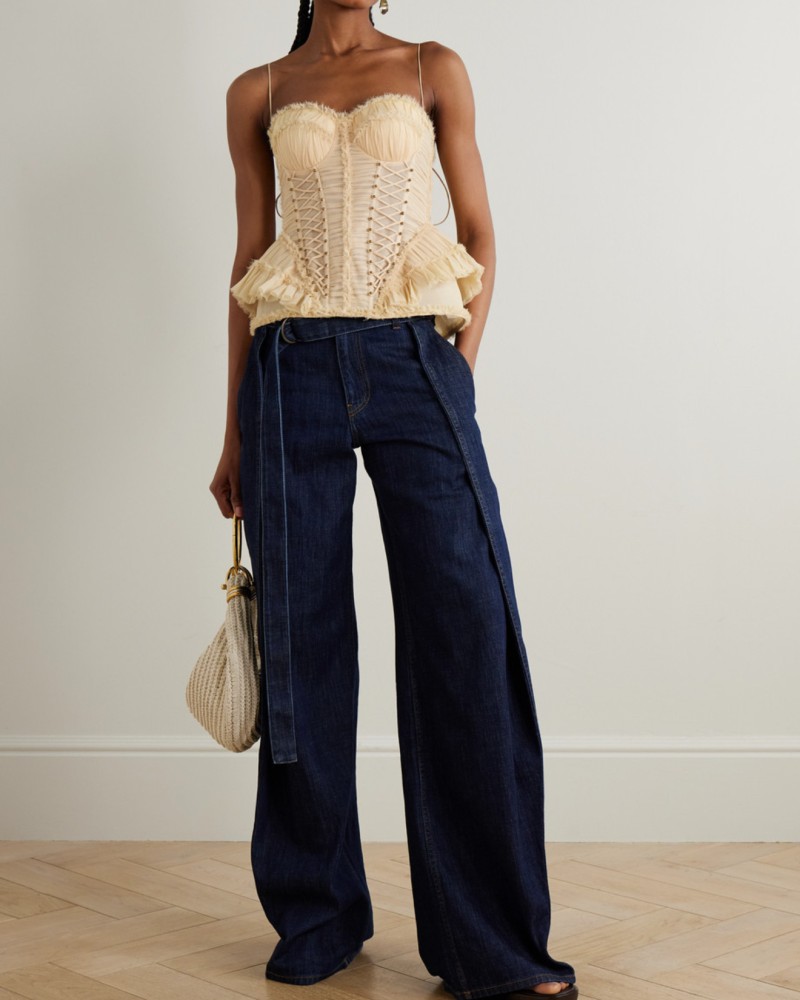           Блуза-корсет из шелка