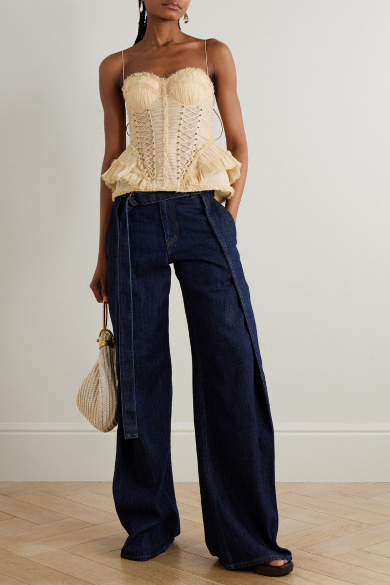           Блуза-корсет из шелка