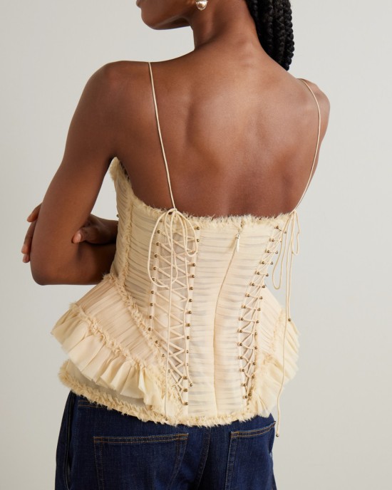           Блуза-корсет из шелка