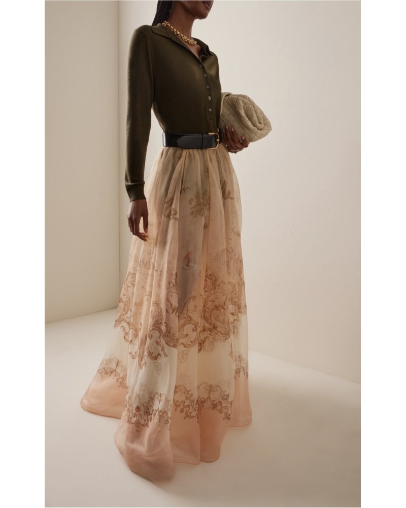       Юбка макси с цветочным узором