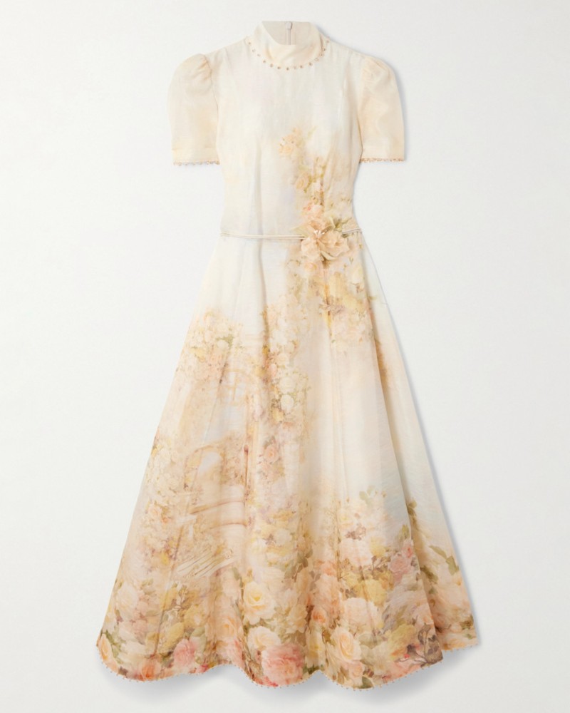           Платье с лепестками миди