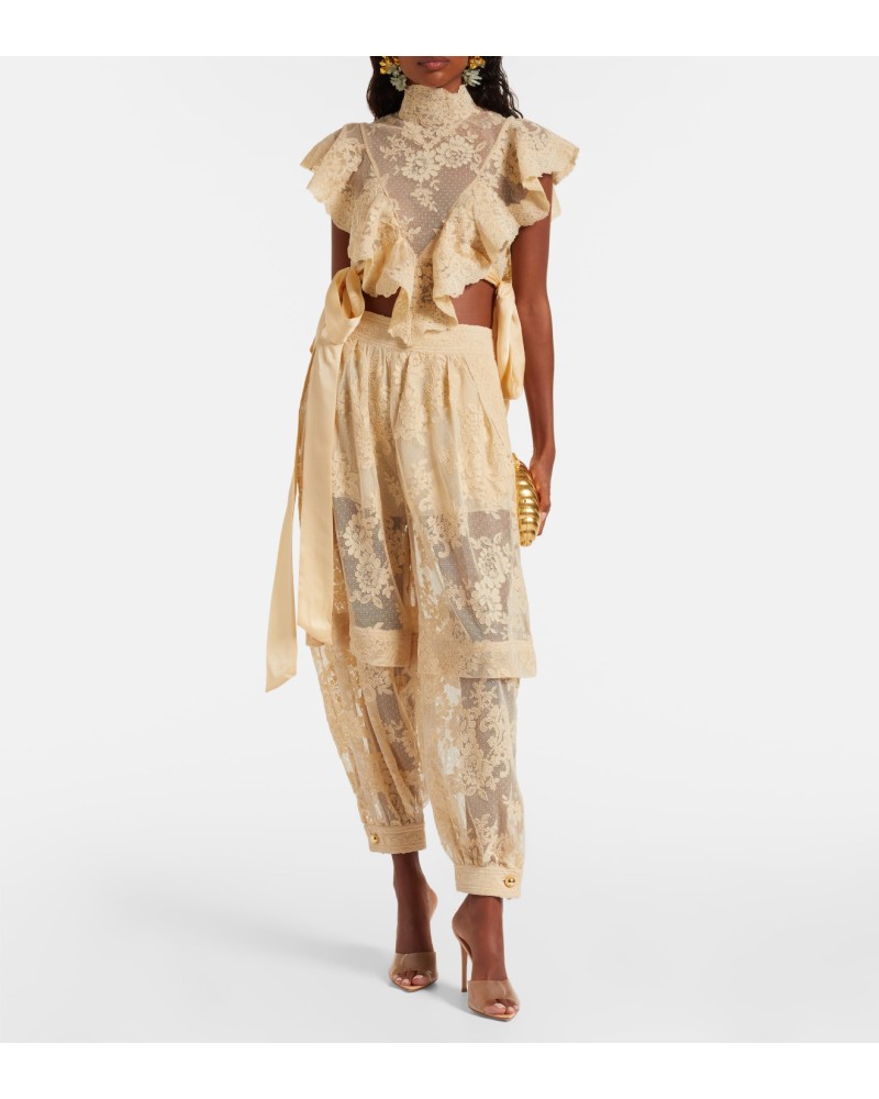       Блузка из кружева с лентами