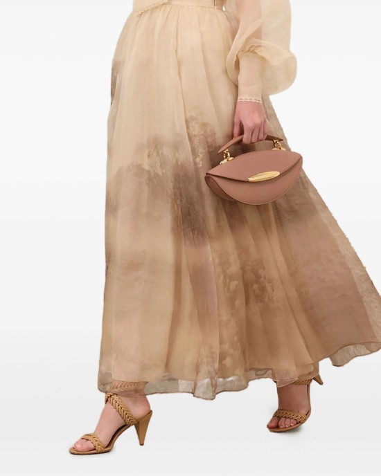        Юбка макси с абстрактным принтом