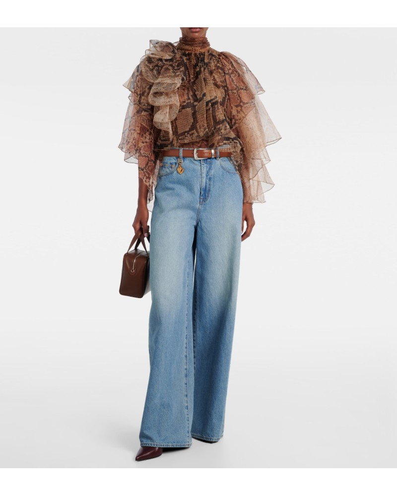        Блуза с анималистичным принтом