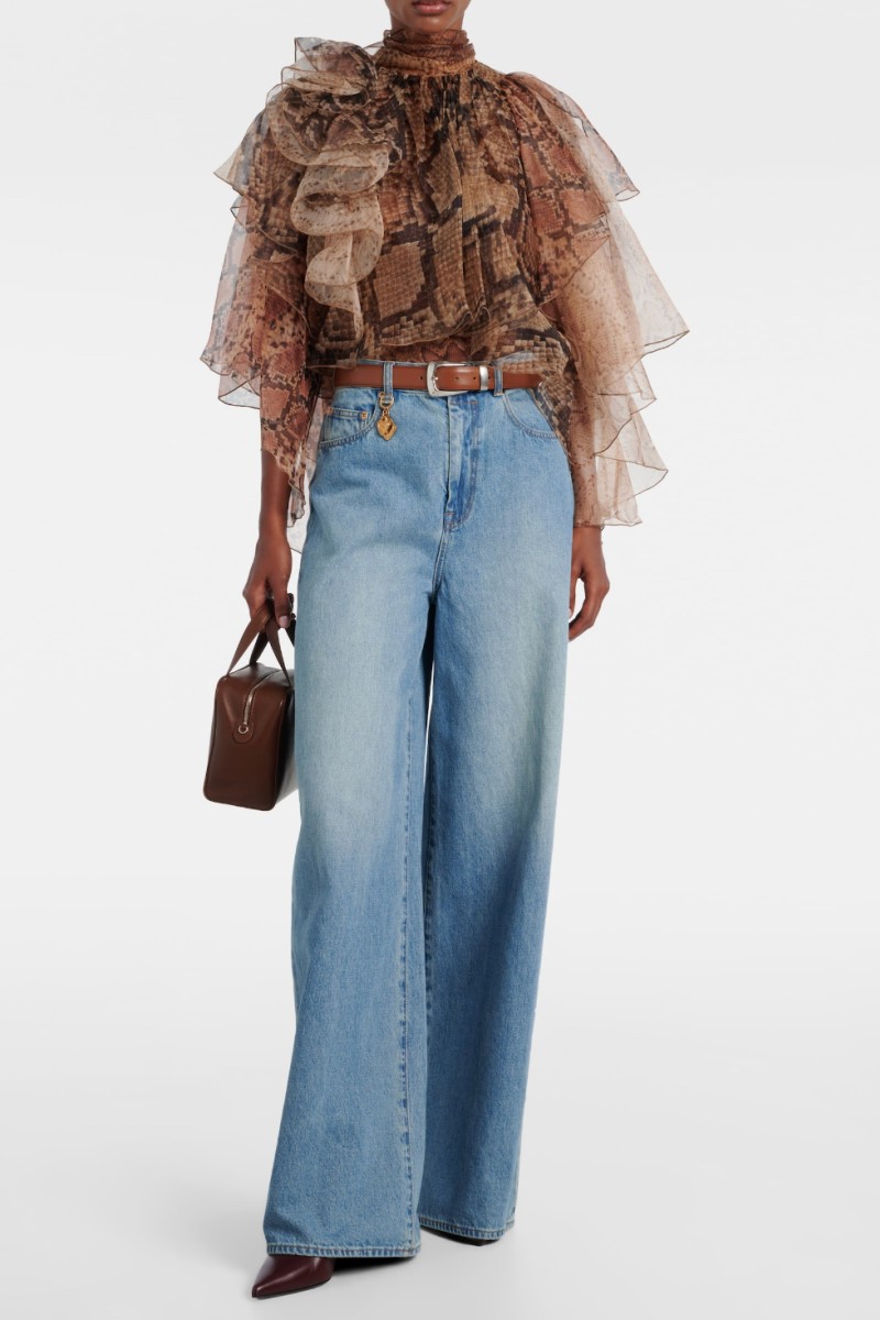        Блуза с анималистичным принтом