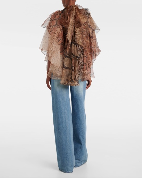        Блуза с анималистичным принтом