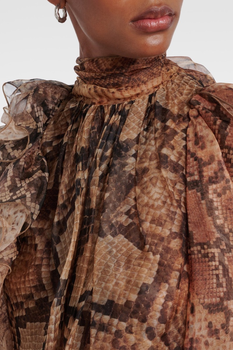        Блуза с анималистичным принтом