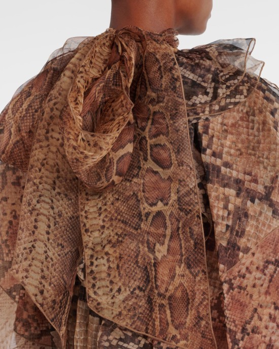        Блуза с анималистичным принтом