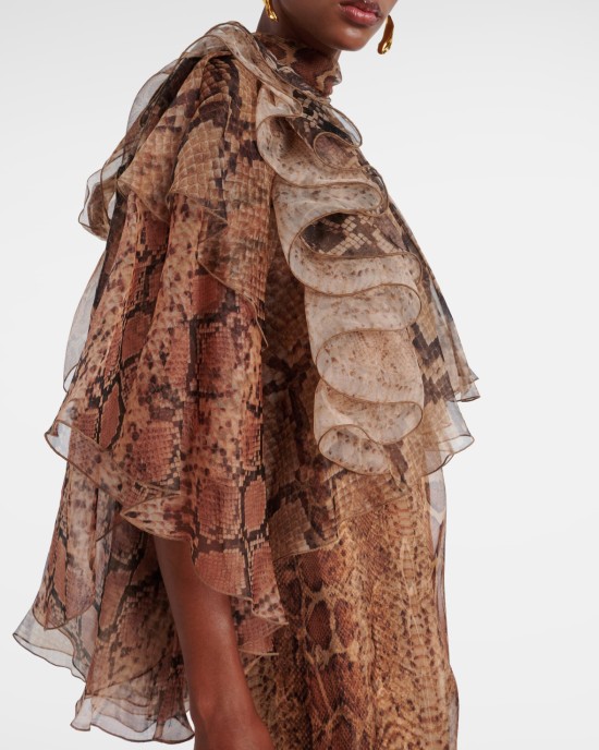           Платье макси с анималистичным принтом